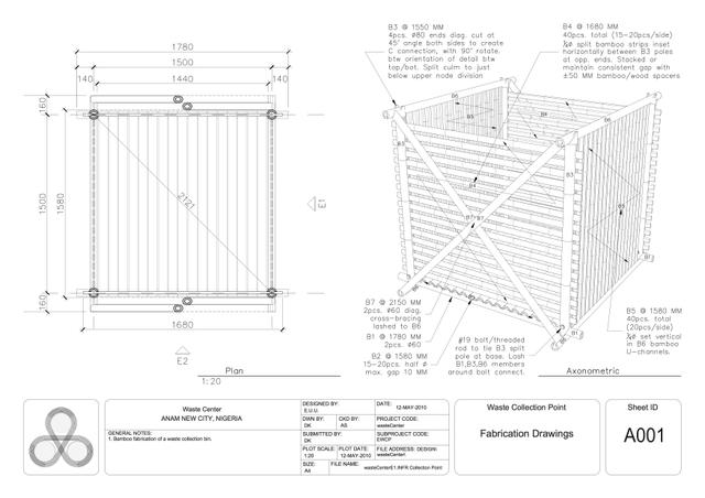 drawing bamboo dumpster fabrication drawings